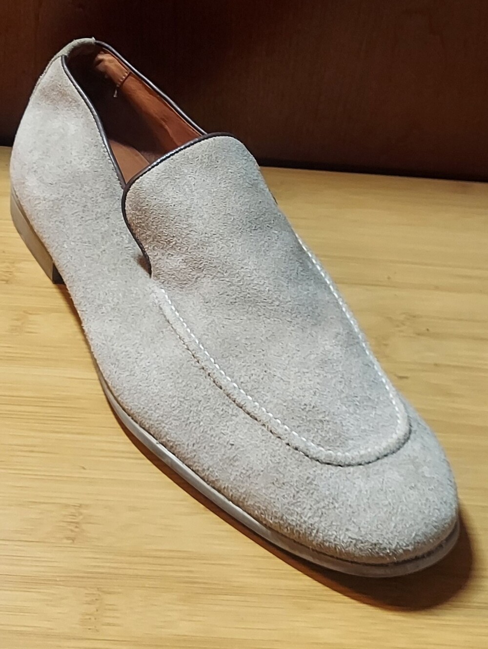 SECTION X SAINT MT MEN'S BONE SUEDE LEATHER VENETIAN LOAFERS SIZE 13 M